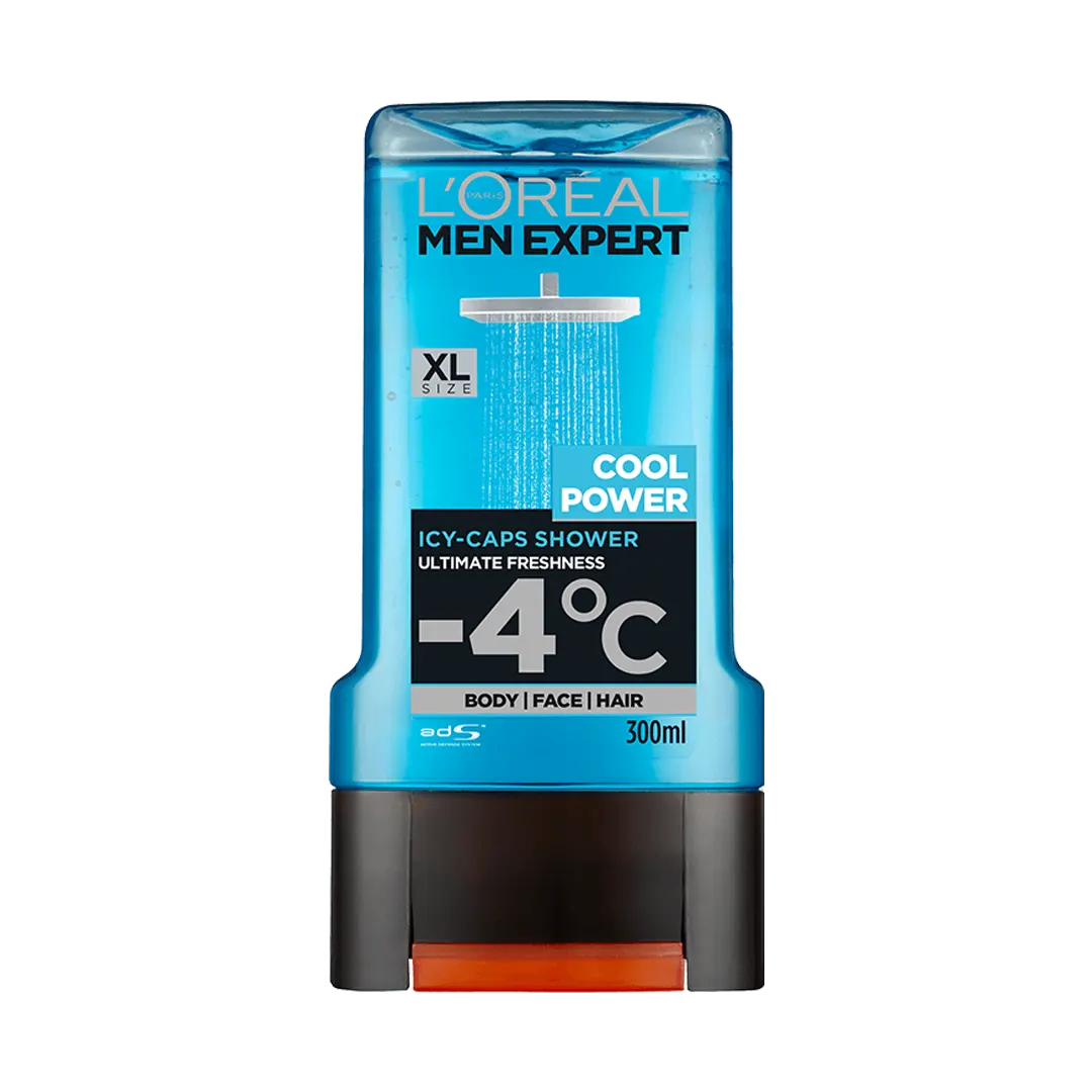 Loreal Men Expert Cool Power 3in1 Shower Gel For Men - 300ml - Medaid