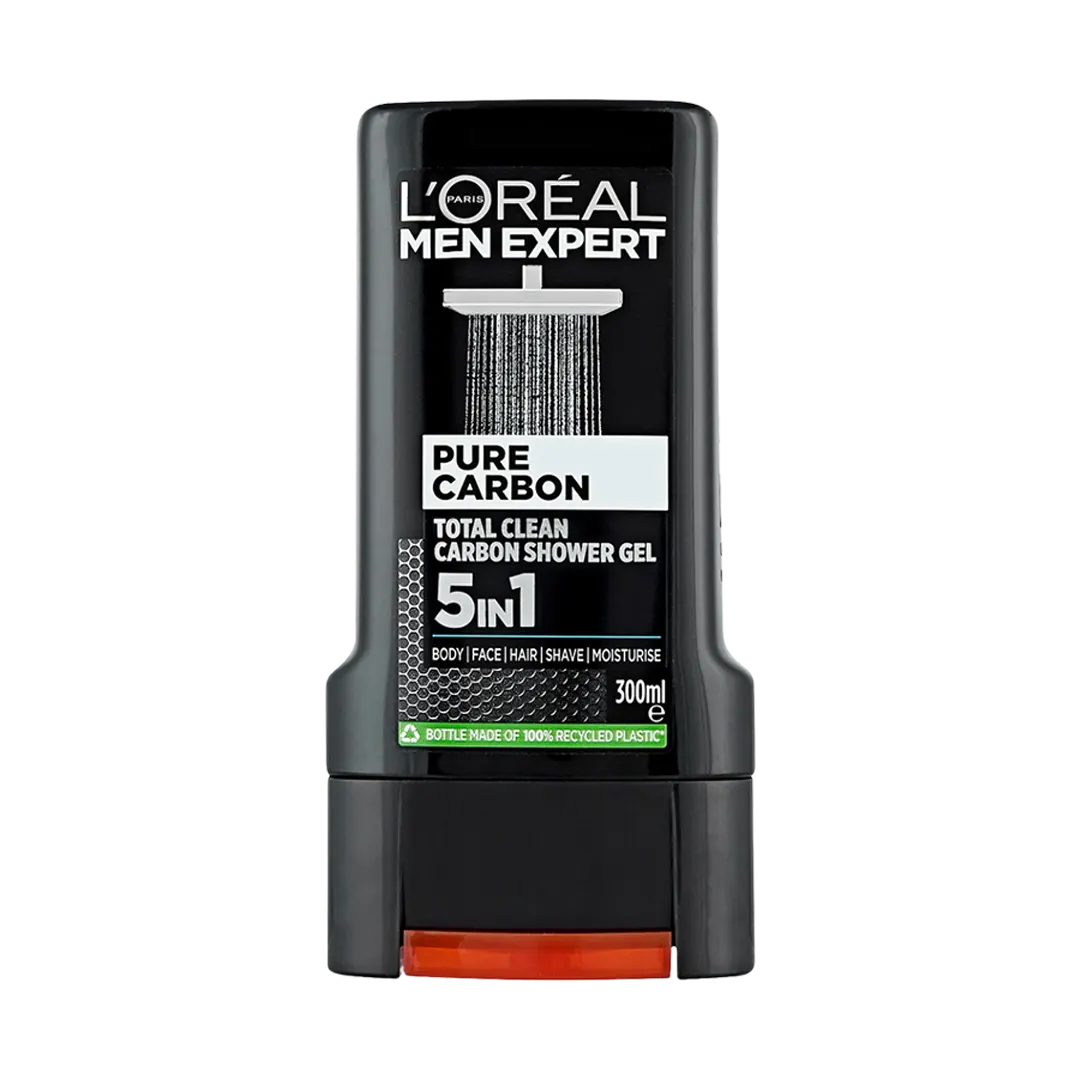 Loreal Men Expert Pure Carbon 5in1 Shower Gel For Men - 300ml - Medaid