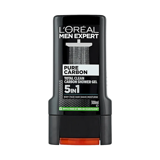 Loreal Men Expert Pure Carbon 5in1 Shower Gel For Men - 300ml - Medaid