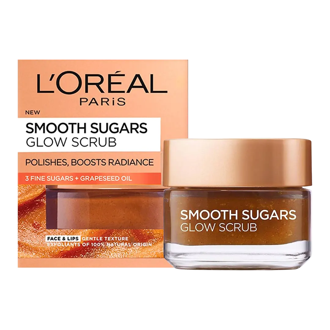 Loreal Smooth Sugars Glow Scrub - 50ml - Medaid