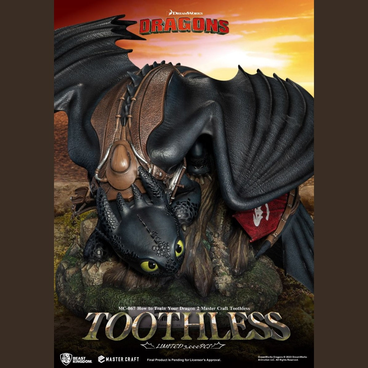How to Train Your Dragon: The Hidden World Master Craft MC-067 Toothless Limited Edition Statue By Beast Kingdom - Medaid International