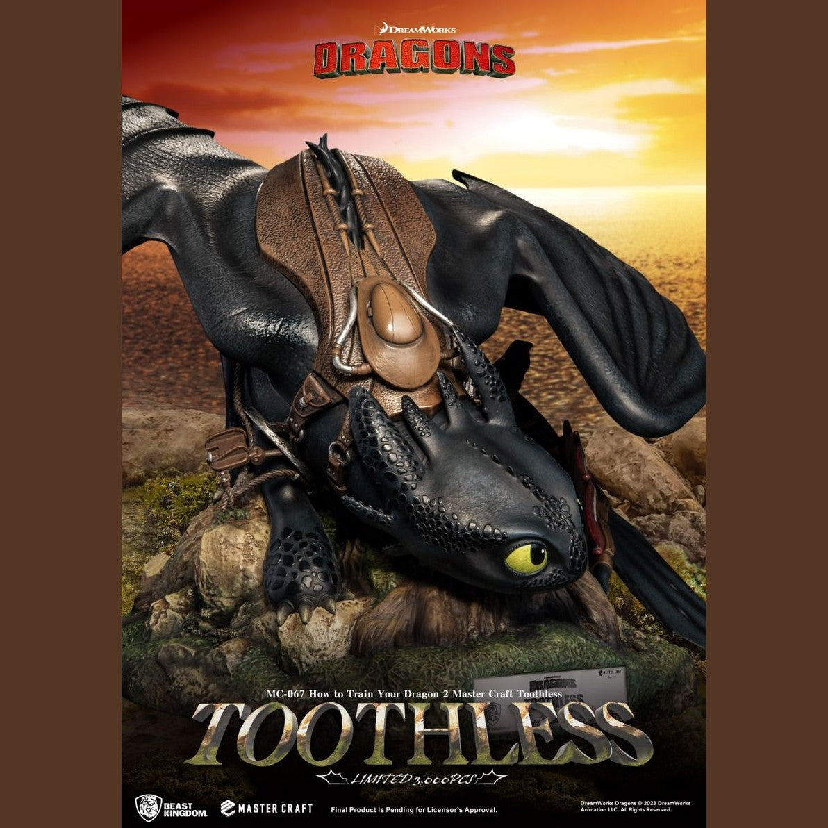 How to Train Your Dragon: The Hidden World Master Craft MC-067 Toothless Limited Edition Statue By Beast Kingdom - Medaid International