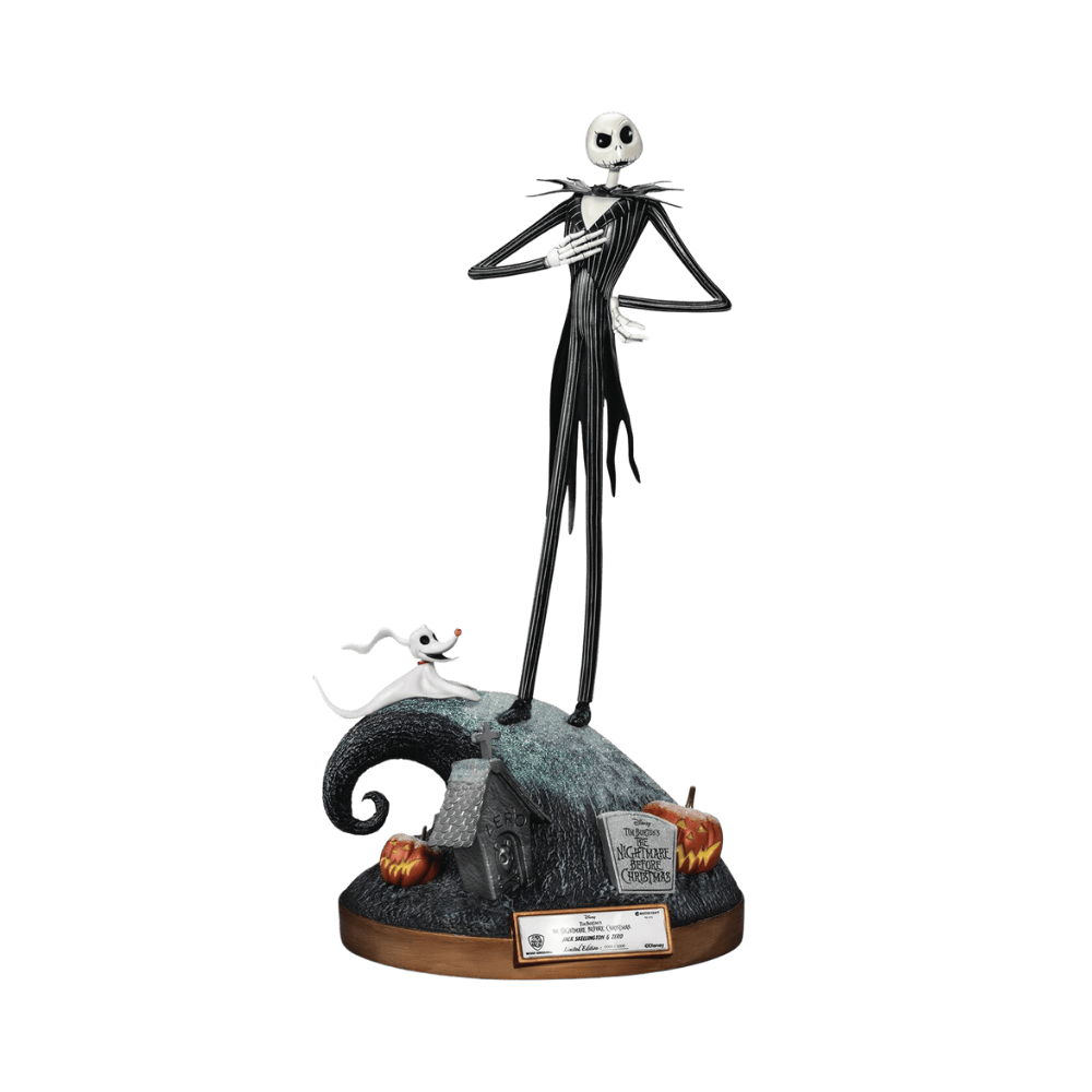 The Nightmare Before Christmas Master Craft MC-076 Jack Skellington & Zero Limited Edition Statue By Beast Kingdom - Medaid International