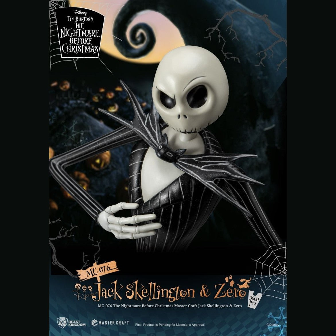 The Nightmare Before Christmas Master Craft MC-076 Jack Skellington & Zero Limited Edition Statue By Beast Kingdom - Medaid International