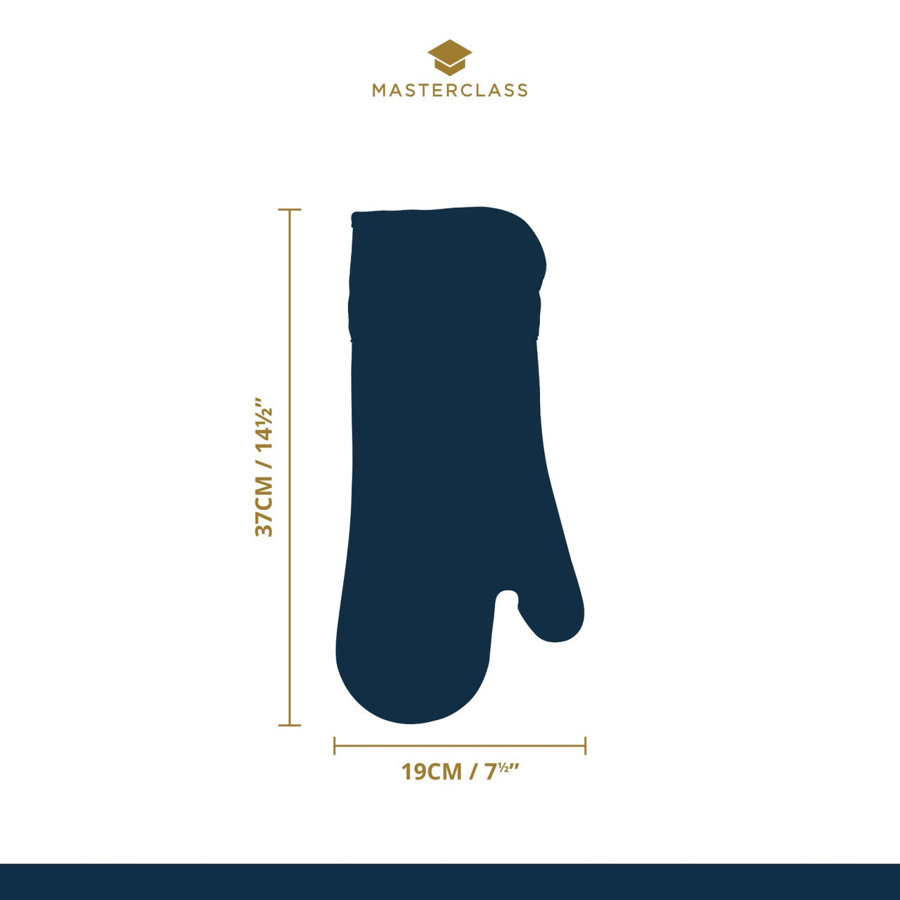 MasterClass Seamless Silicone Oven Glove With Cotton Sleeve - Medaid International
