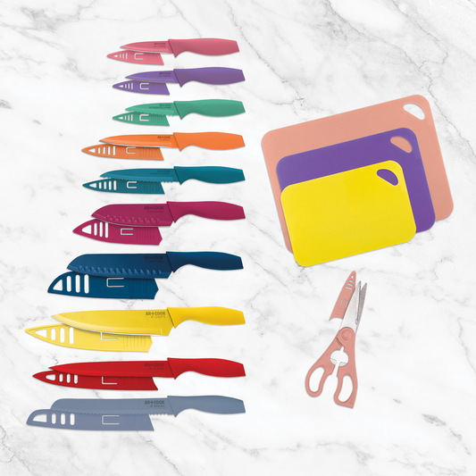Artcook - Cutlery Set With Cutting Board (25 Piece Set)
