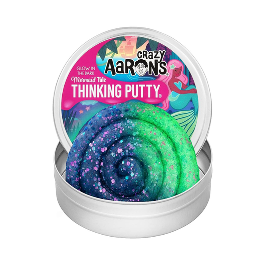 Crazy Aaron's Glow in the Dark Mermaid Tale Thinking Putty - Medaid International