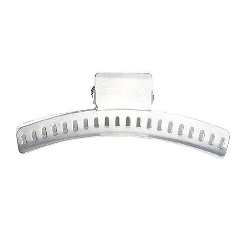 HAIR ACCESSORIES WAVE CLAMP METAL SILVER 6PCS - Medaid