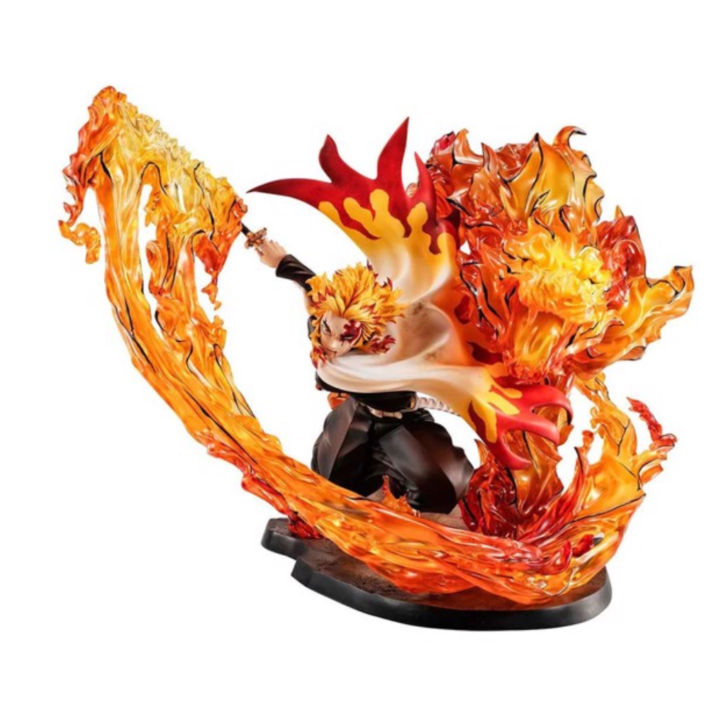 Demon Slayer Kyojuro Rengoku Flame Breathing Fifth Form Flame Tiger Precious G.E.M Statue - Medaid International