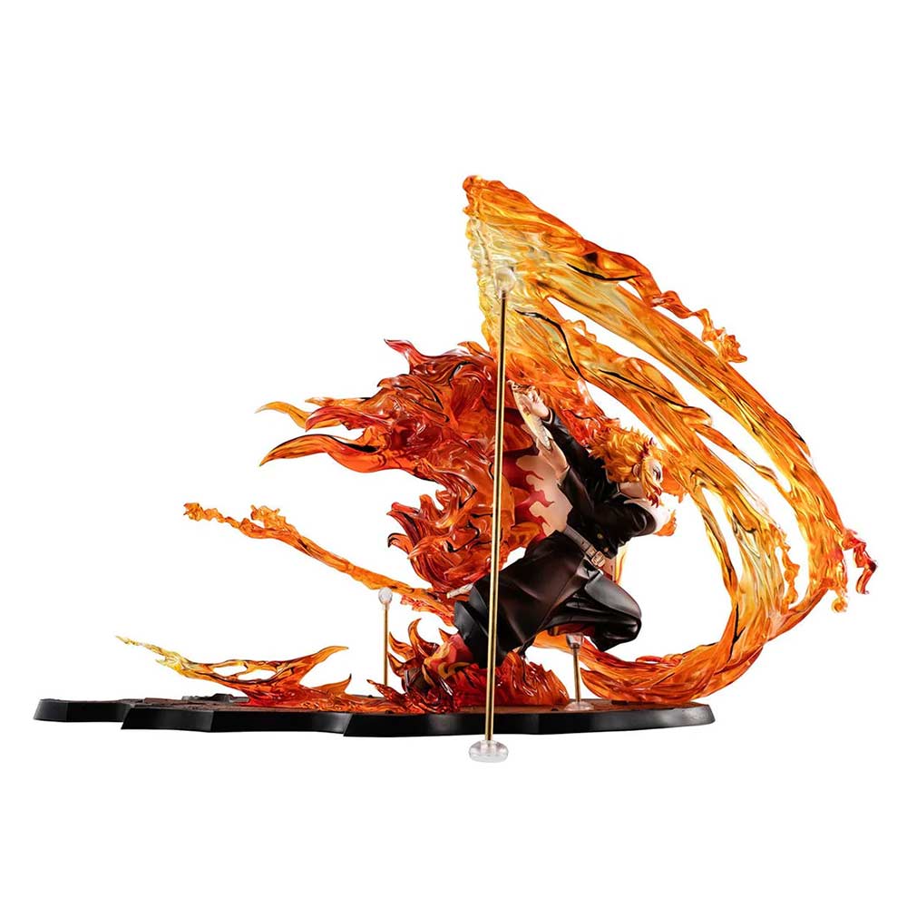 Demon Slayer Kyojuro Rengoku Flame Breathing Fifth Form Flame Tiger Precious G.E.M Statue - Medaid International