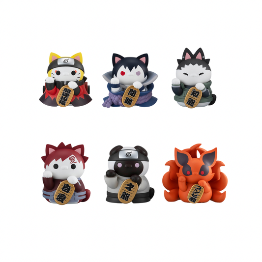 Naruto: Shippuden Nyaruto! Mega Cat Project Beckoning Fortune Cats (Naruto & Friends Ver.) Box of 6 Random Figures By Megahouse - Medaid International