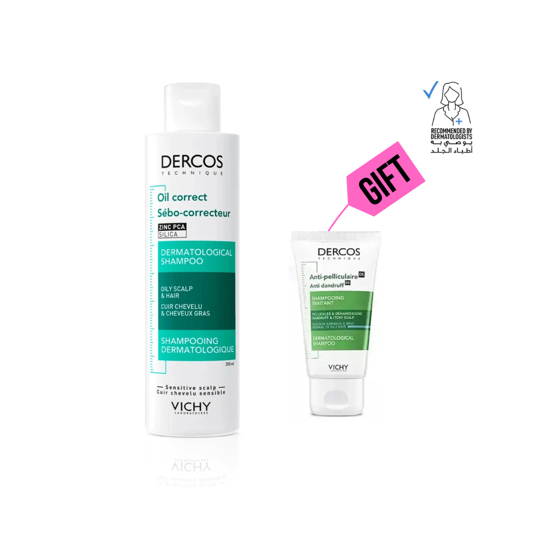 Dercos Oil Control Shampoo Oily Scalp & Hair + Gift - Medaid