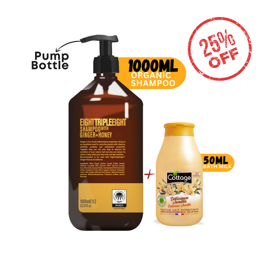 Ginger& Honey Shampoo + Delicious Vanilla Shower MIlk - Medaid