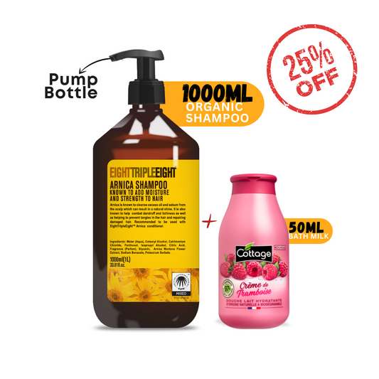Arnica Shampoo + Raspberry Shower Milk - Medaid
