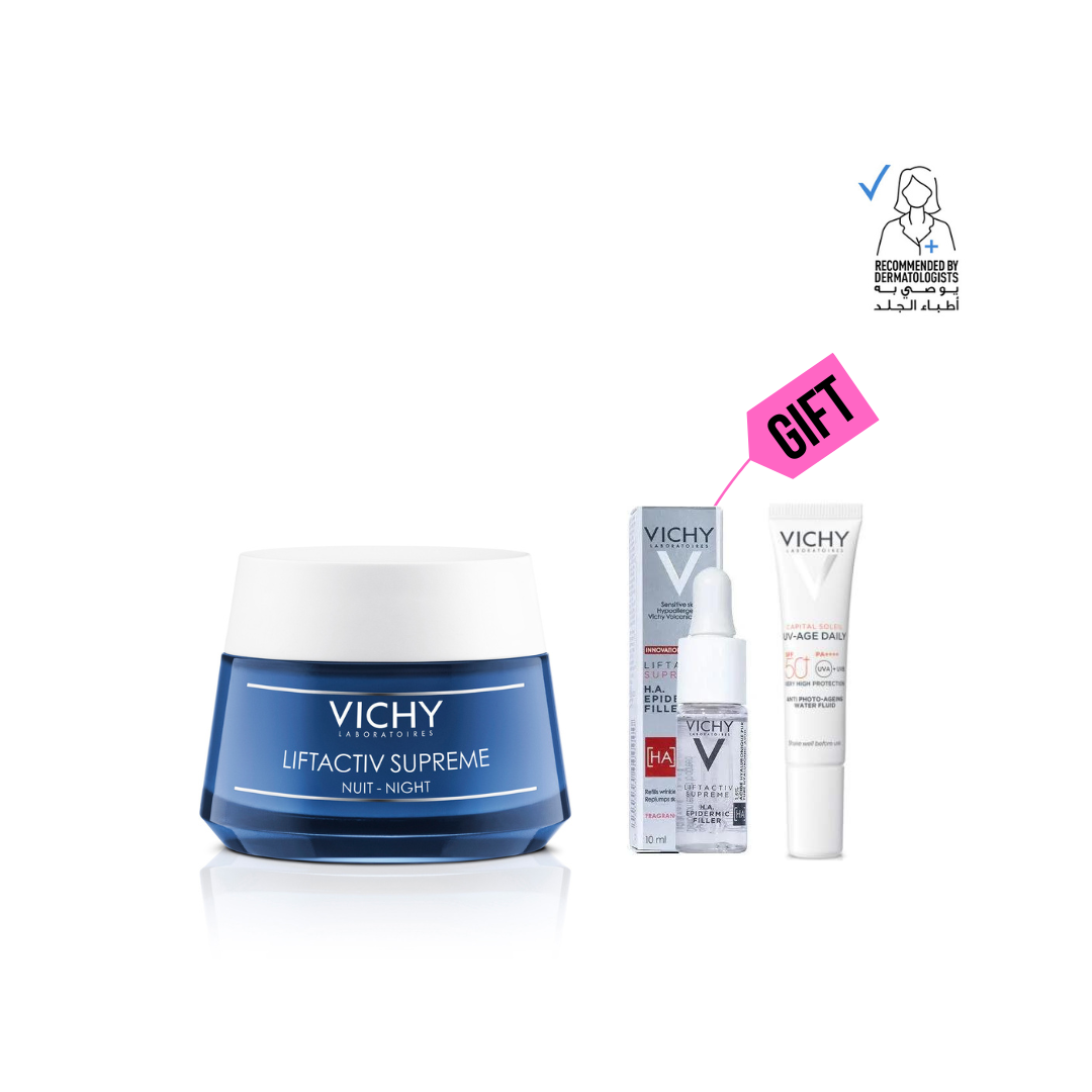 Liftactiv Supreme Anti Aging Face Moisturizer Night Cream with Vitamin C + Gift - Medaid