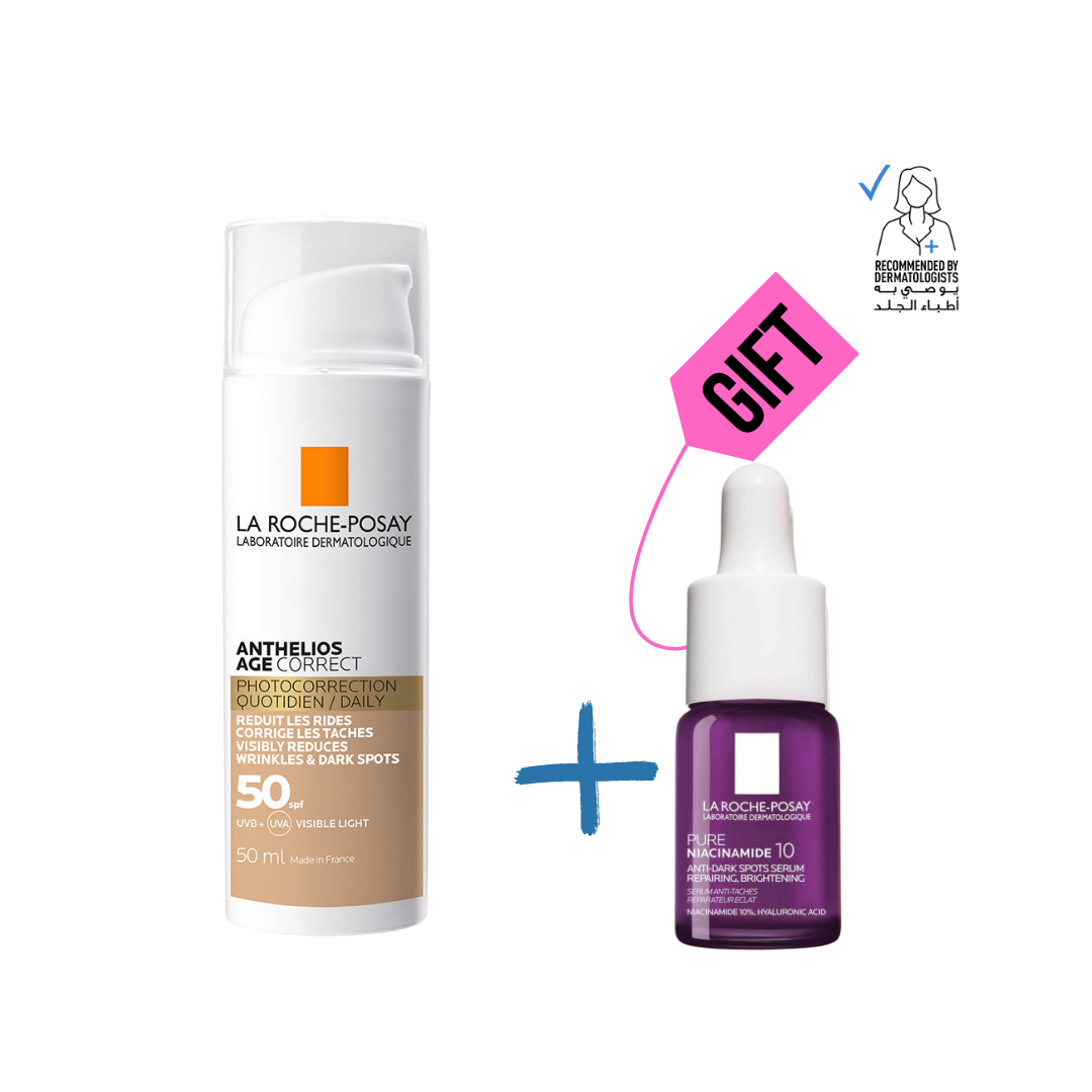 Anthelios Age Correct Tinted SPF50+ + MINI Niacinamide10 - Medaid