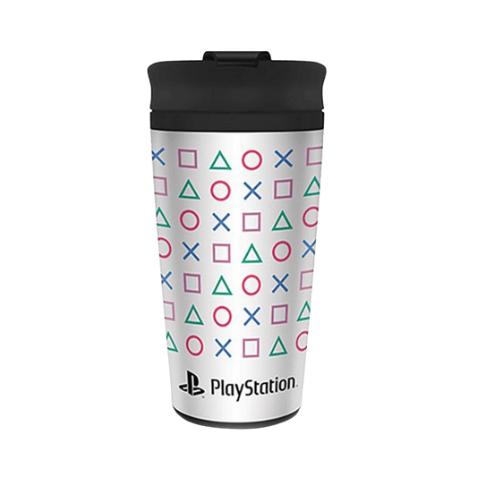 PLAYSTATION - SHAPES - (METAL TRAVEL MUG) By Pyramid - Medaid International