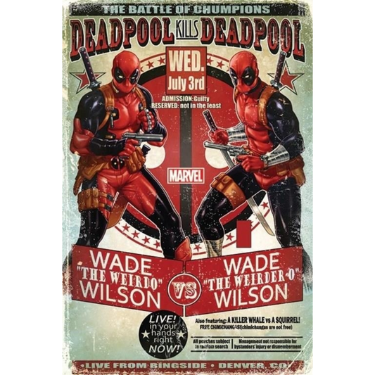 DEADPOOL (WADE VS WADE) WOOD PRINT By PYRAMID - Medaid International