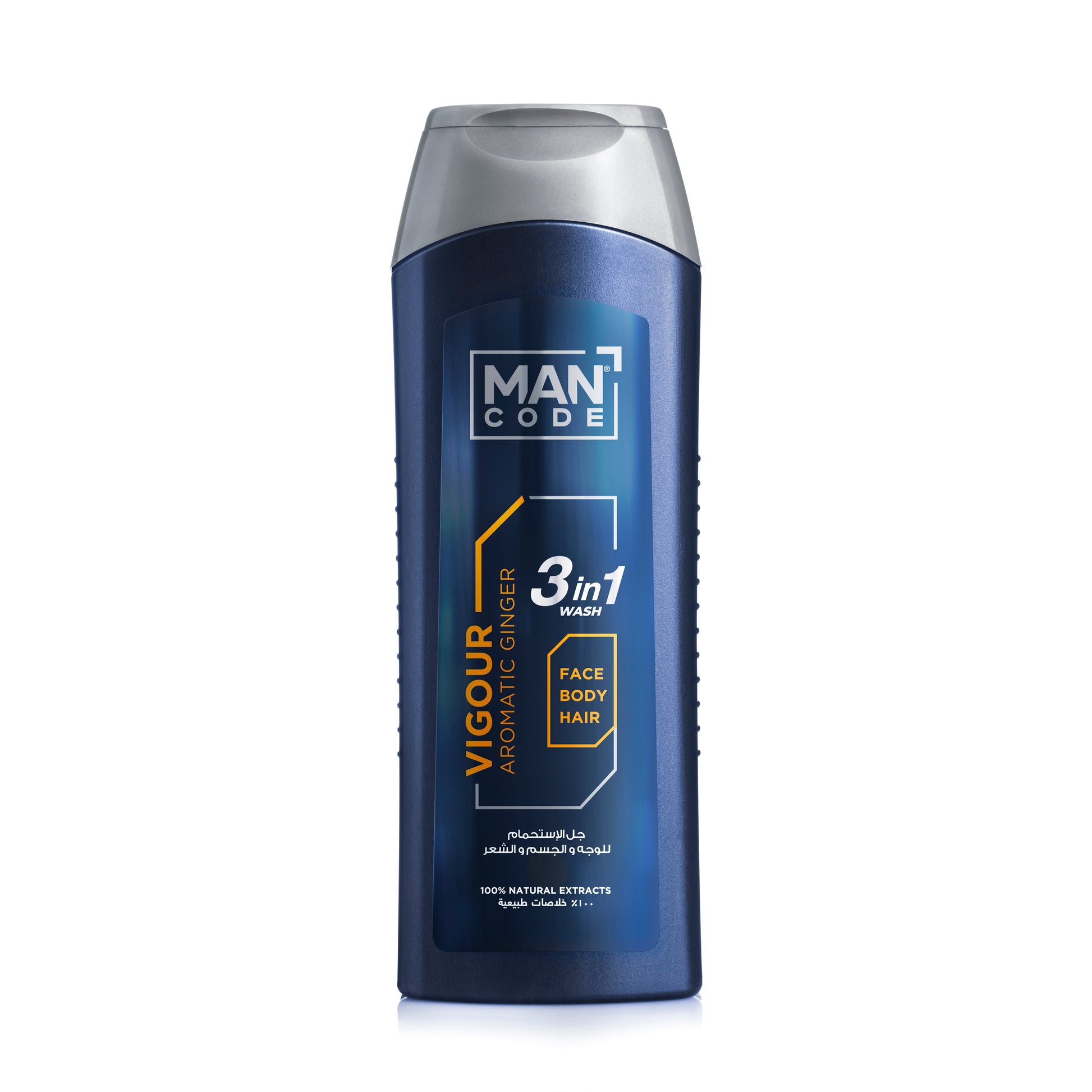 ManCode 3in1 wash Vigour with ginger extracts 400ml  - Medaid