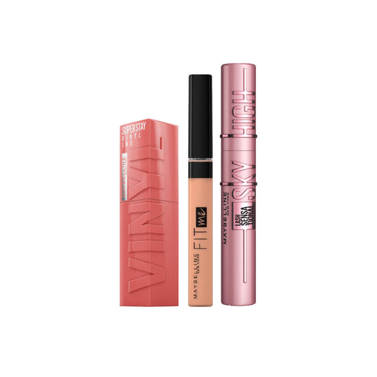 -25% Maybelline Super Stay Vinyl Ink Longwear + fit me concealer + Sky High Mascara - Medaid