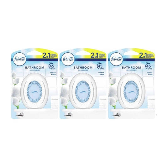 Febreze Bathroom Air Freshener Cotton Fresh 3pk (3x7.5ml) - Medaid International