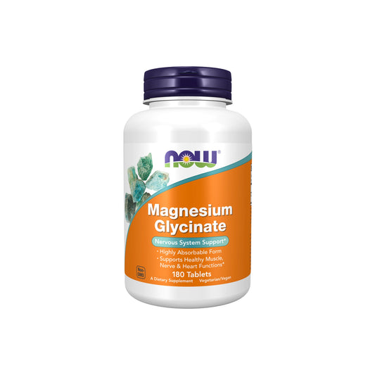 NOW MAGNESIUM GLYCINATE TABLETS - 180 tablets - Medaid International