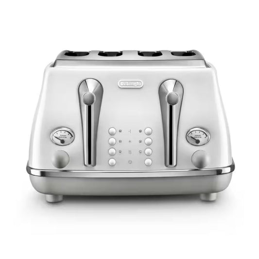 DeLonghi Four Slice Toaster - Icona - White - Medaid International