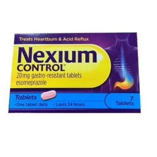 Nexium - Control Gastro Resistant 20mg Tablets Pack of 7 - Medaid International