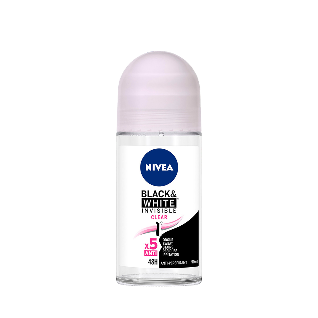 Nivea Black & White Invisible Clear Roll-on Deodorant - 50 ml - Medaid International