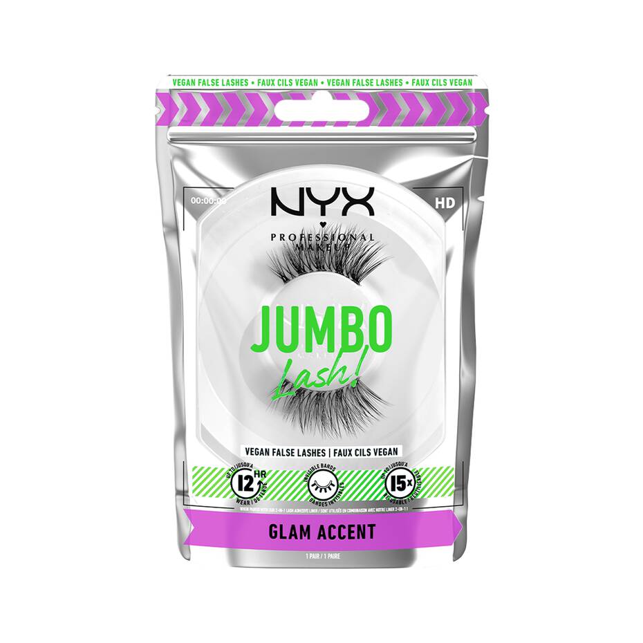 NYX Jumbo Lash! Vegan False Lashes, Glam Accent - Medaid International