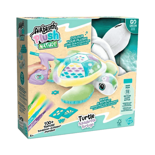 Airbrush Plush Nature - Green Turtle By Canal Toys - Medaid International