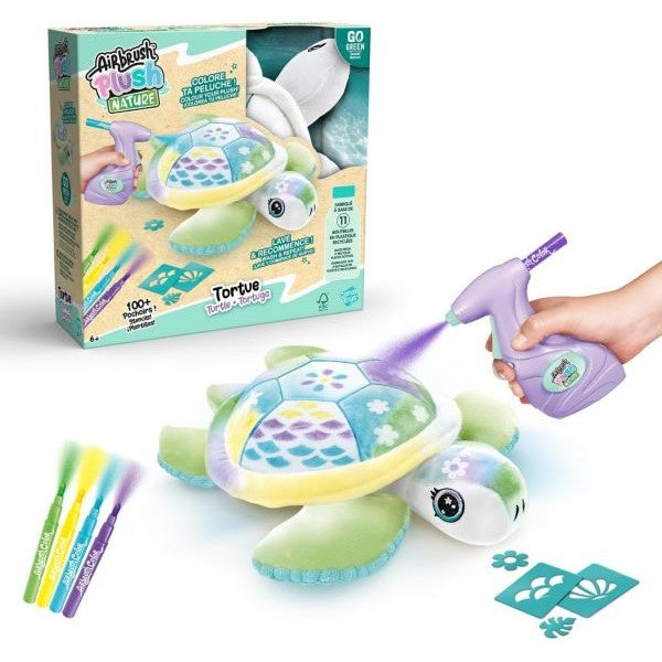 Airbrush Plush Nature - Green Turtle By Canal Toys - Medaid International