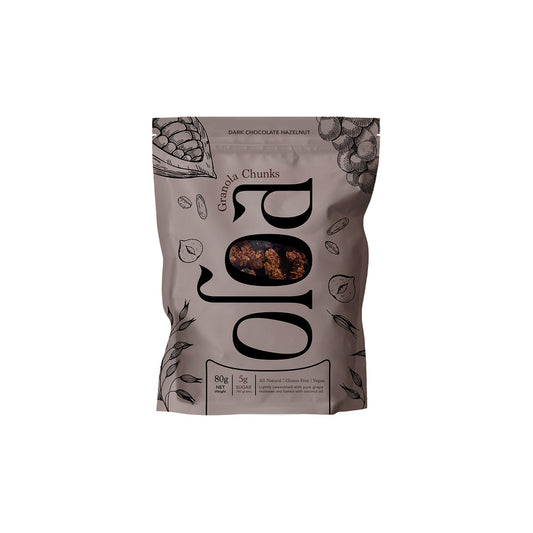 OLOA GRANOLA DARK CHOCOLATE HAZELNUT CHUNKS - 90G - Medaid International