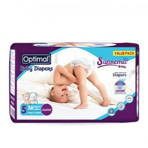 OPTIMAL Baby Diaper (5) Junior (11-25Kg) - 36 Pcs - Medaid - Lebanon