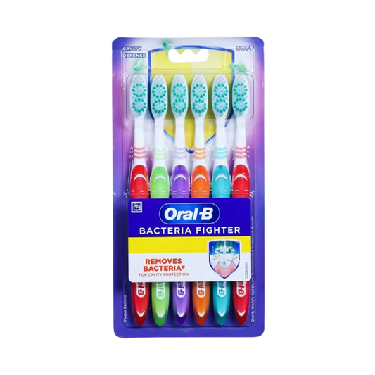 Oral-B Cavity Defense Bacteria Fighter Soft Toothbrush Mega Pack - 6 Pcs