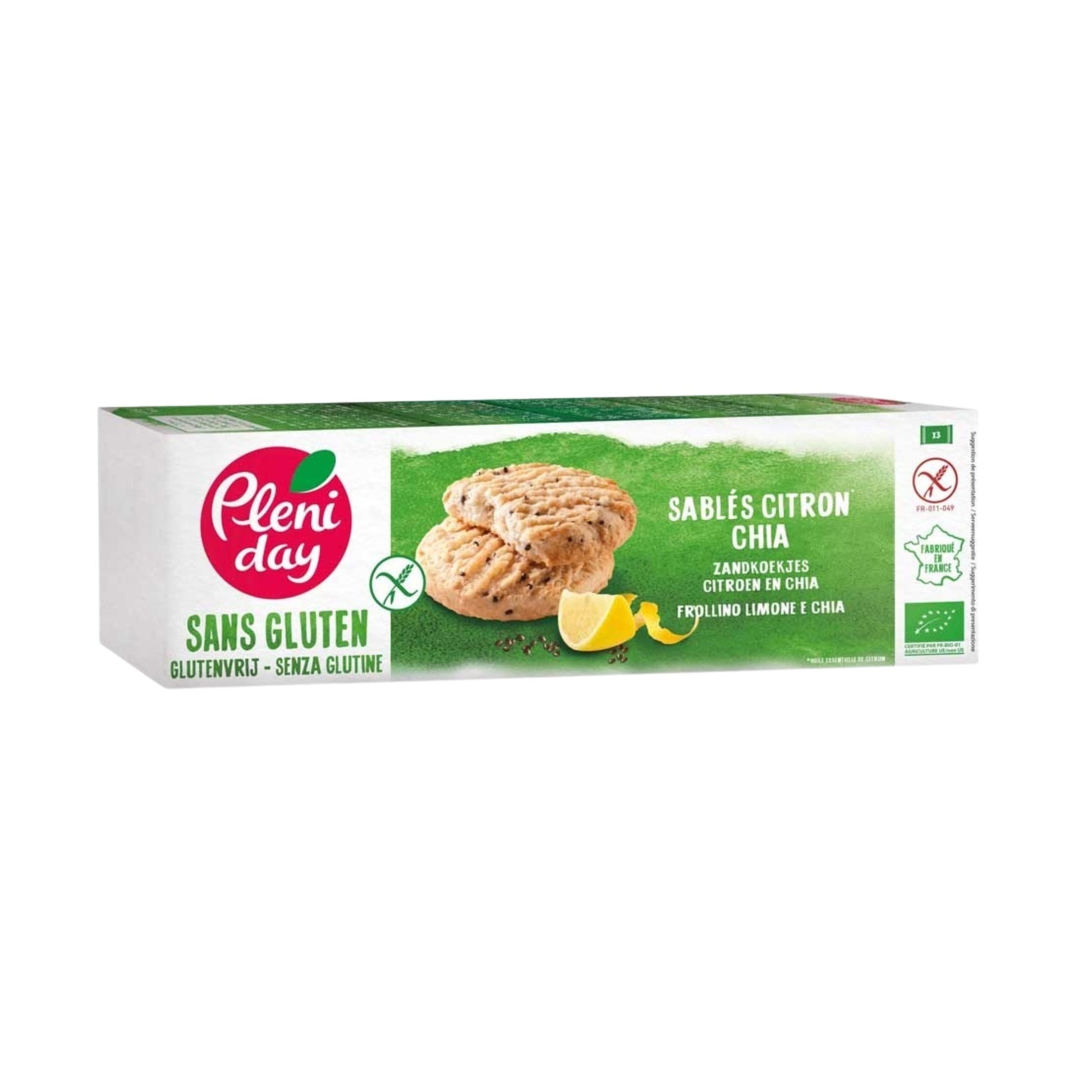 Organic Gluten Free Sablés Lemon Chia - Medaid International