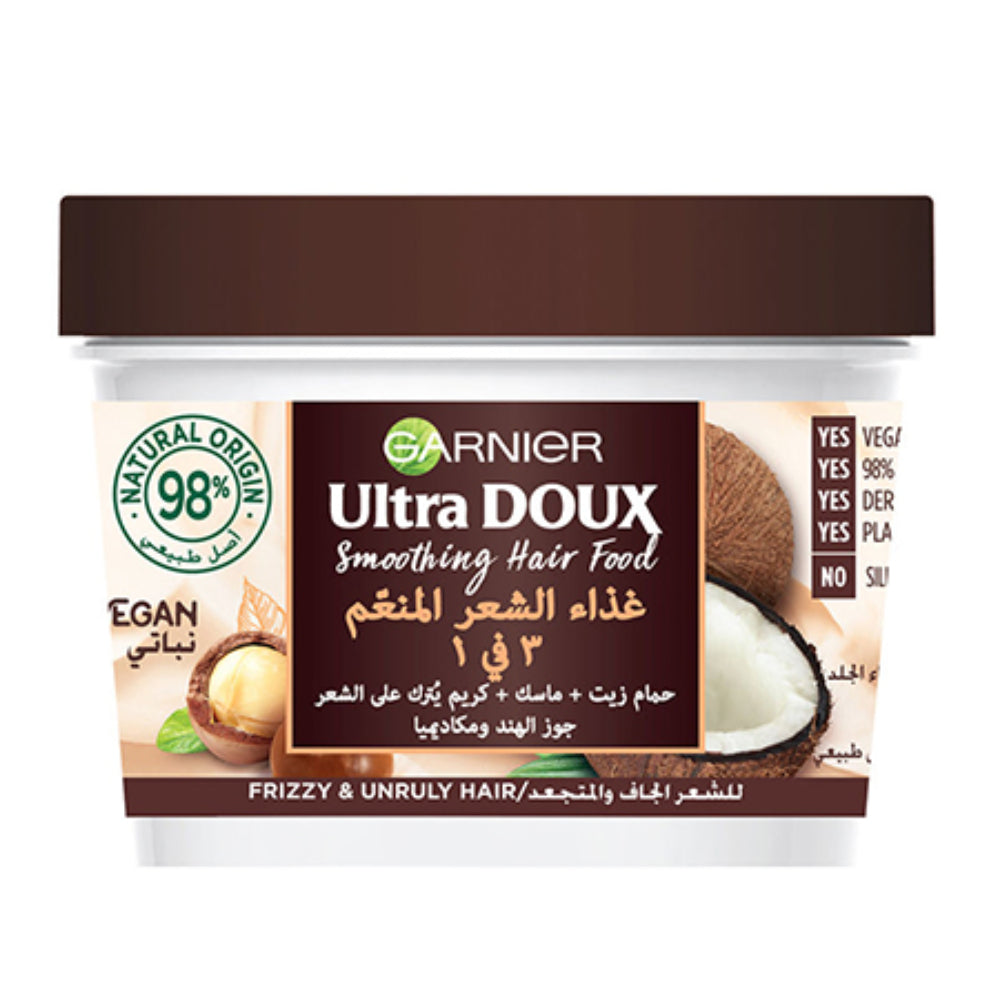 Garnier ultra doux smoothing coconut hair mask 390ml - Medaid