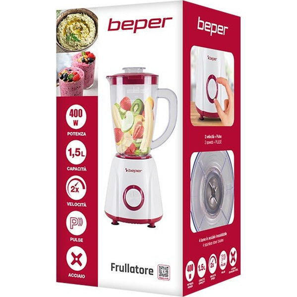 1.5L Plastic Blender 1.5L &  2 Speeds & Pulse Function - Medaid International