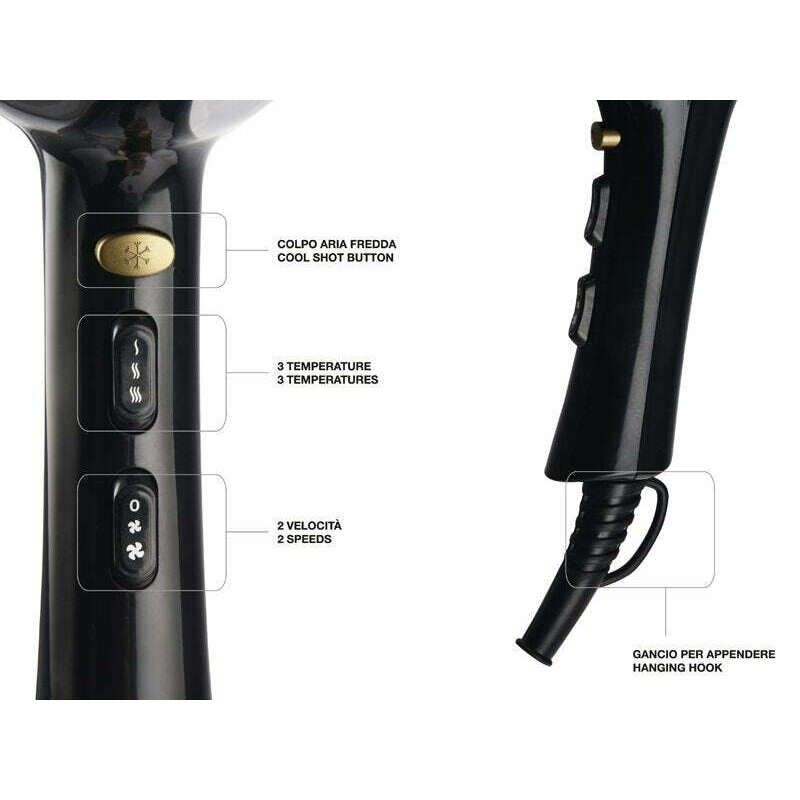 Hair dryer with professional 2200W AC motor - Medaid International