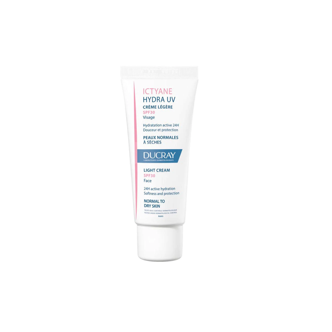 Ducray Ictyane Hydra light UV Cream Face Spf30 40ml - Medaid - Lebanon