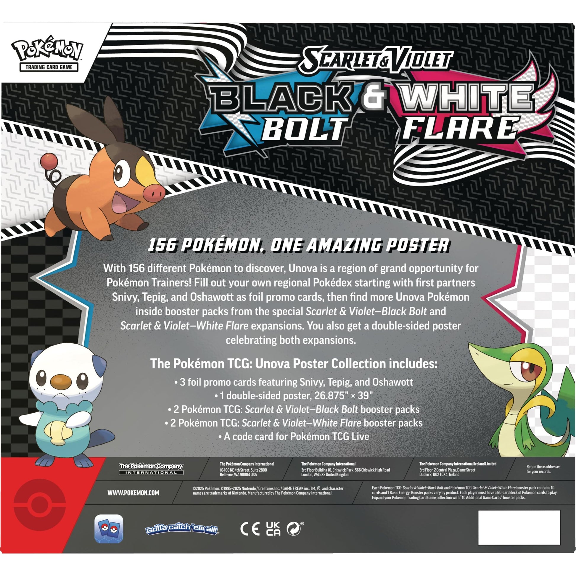 Pokemon TCG : Scarlet & Violet 10.5 Black Bolt & White Flare Poster Collection - Medaid International