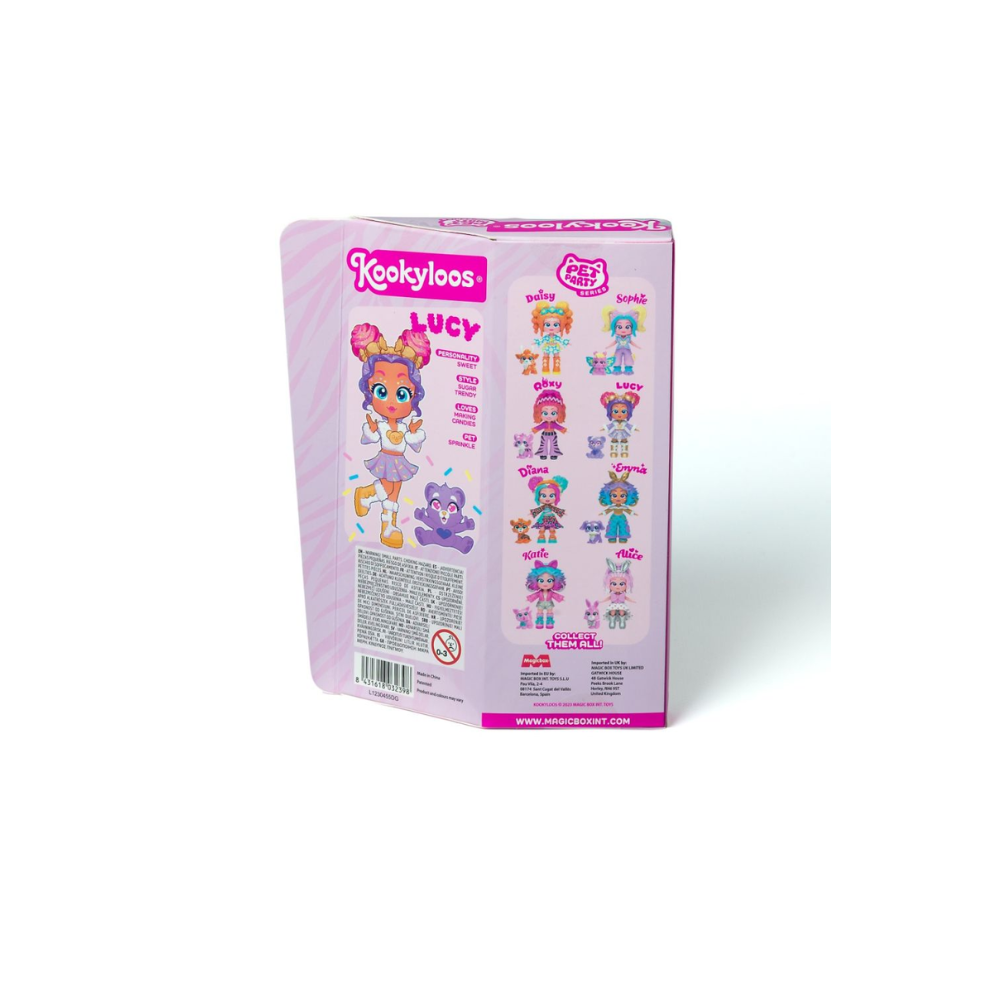 KOOKYLOOS PETS PARTY - Dolls Asst.8 - Display  2x12 (V.0)(1PC RANDOM) - Medaid International