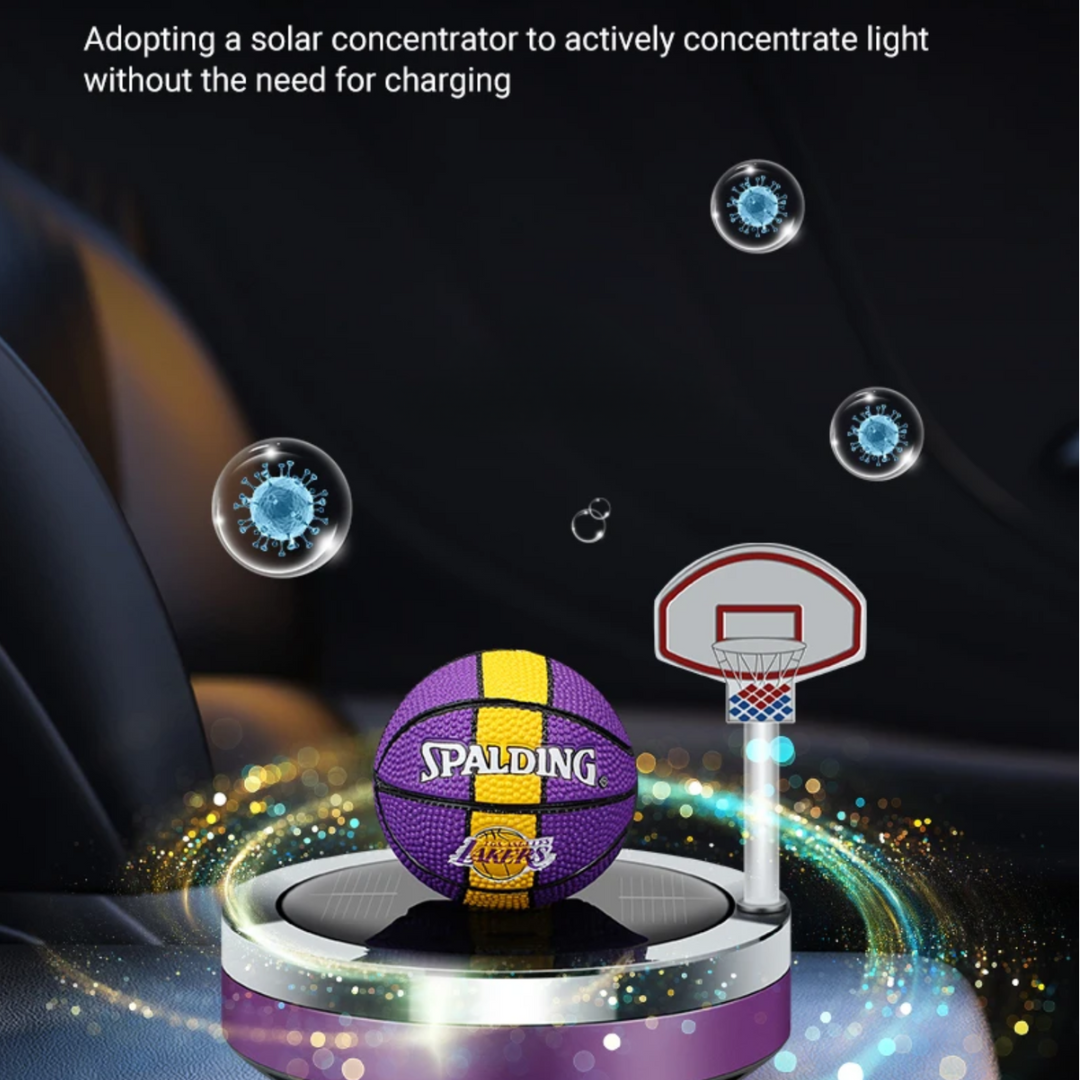 Car Air Fresher Aromatherapy Basketball Solar Turning Ball - Medaid International