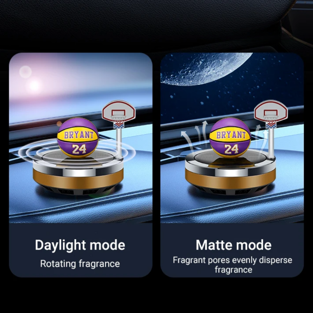 Car Air Fresher Aromatherapy Basketball Solar Turning Ball - Medaid International