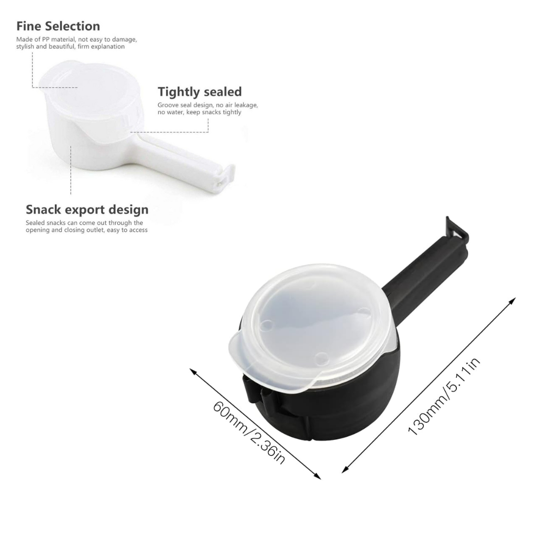 Storage Sealing Clips with Pour Spouts, Plastic Cap Sealer Clips, Bag Clips for Food - Medaid International