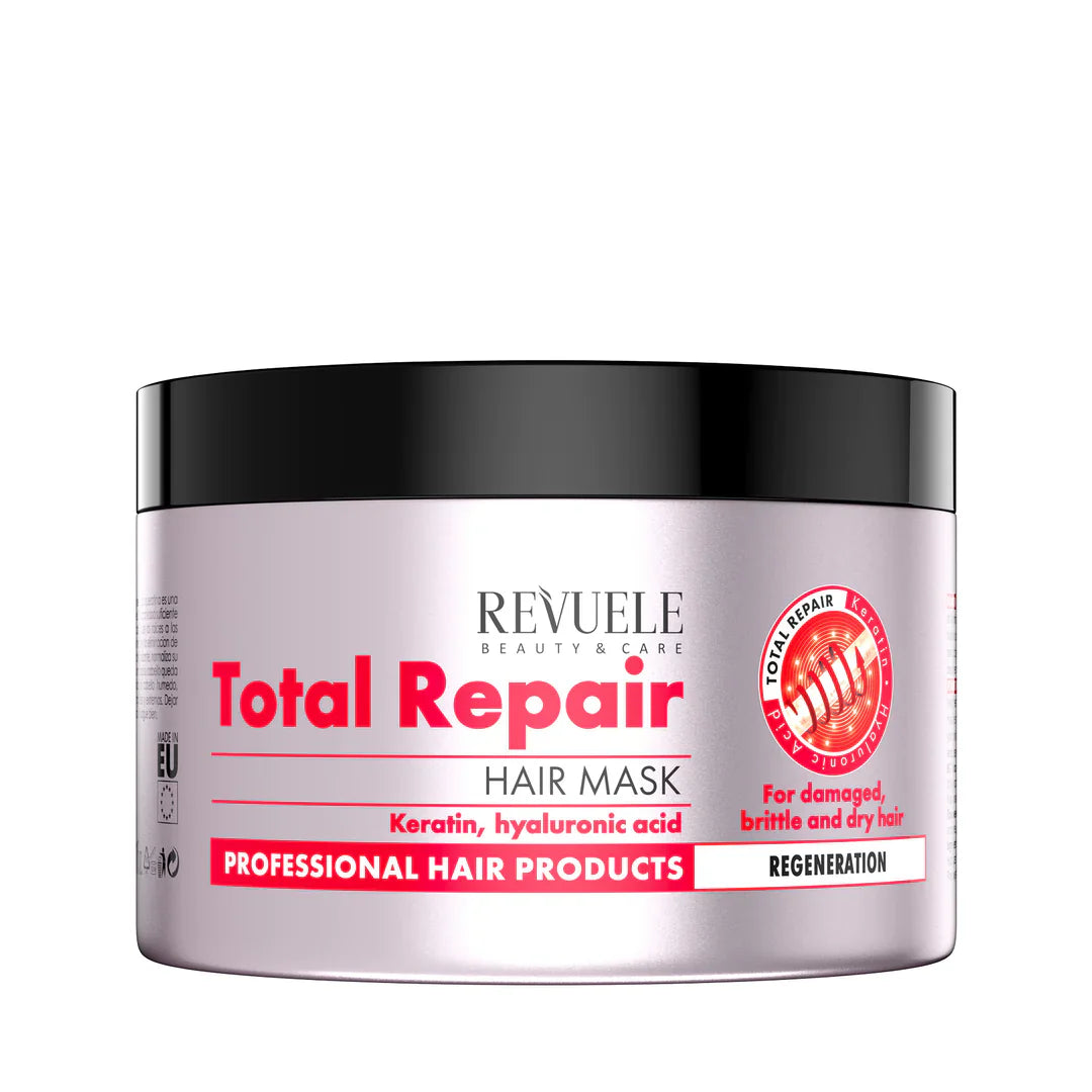 REVUELE HAIR MASK TOTAL REPAIR FOR DAMAGED, BRITTLE AND DRY HAIR 500 ml, 6 pcs - Medaid - Lebanon