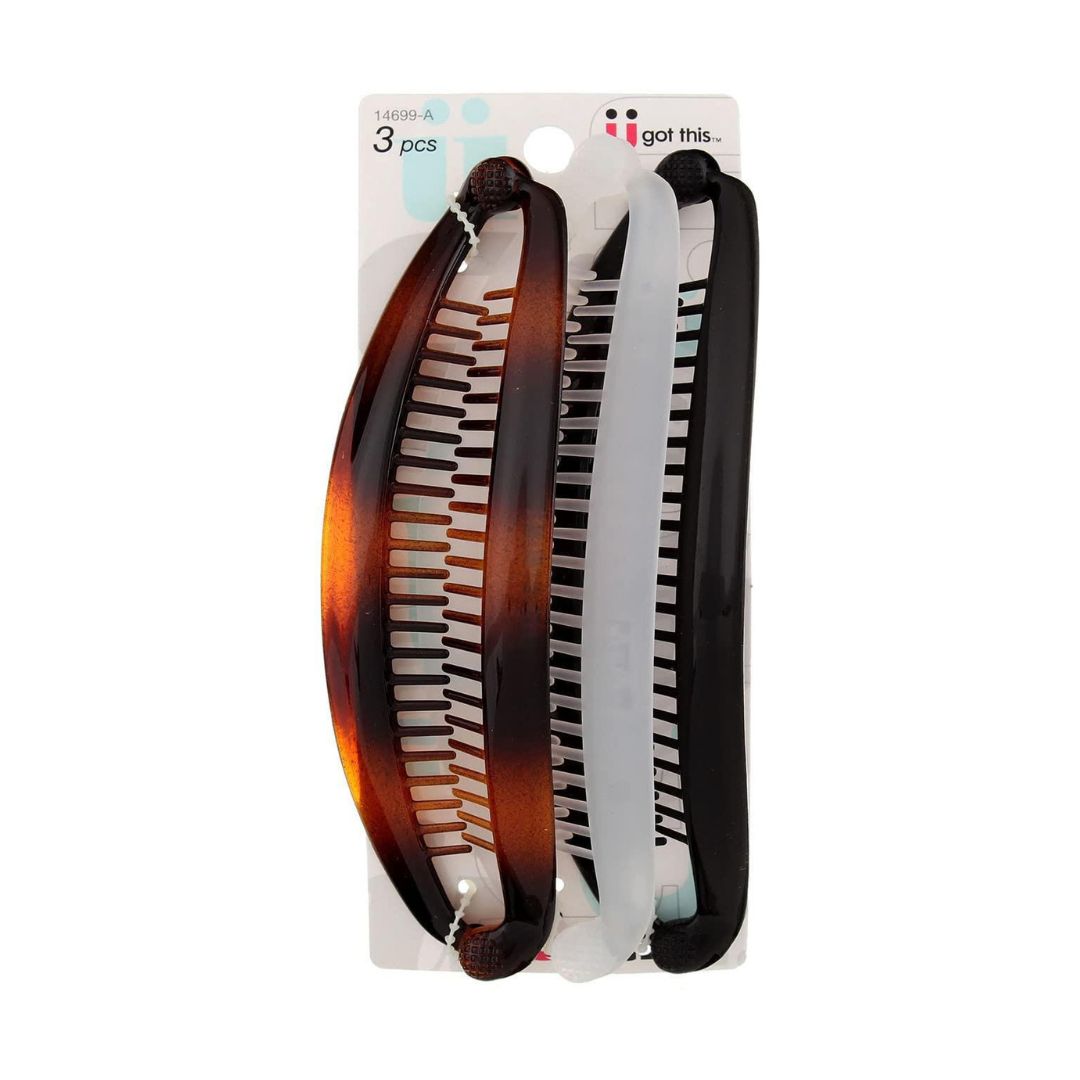 Conair Flat Banana Hair Combs Pack of 3 - Medaid