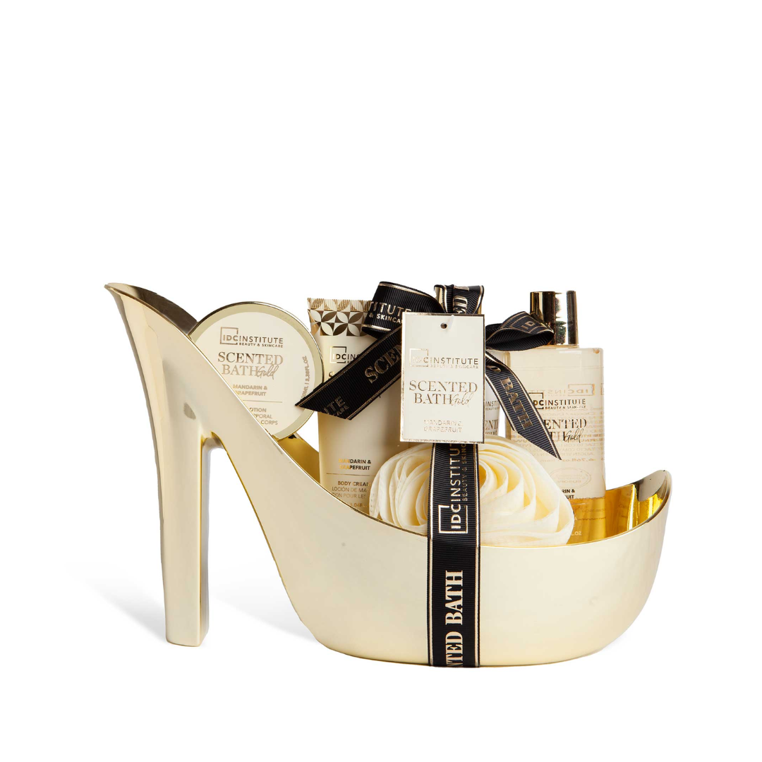IDC Institute Scented Bath Gold Gift Set Bath Shoe 5pcs - Medaid International
