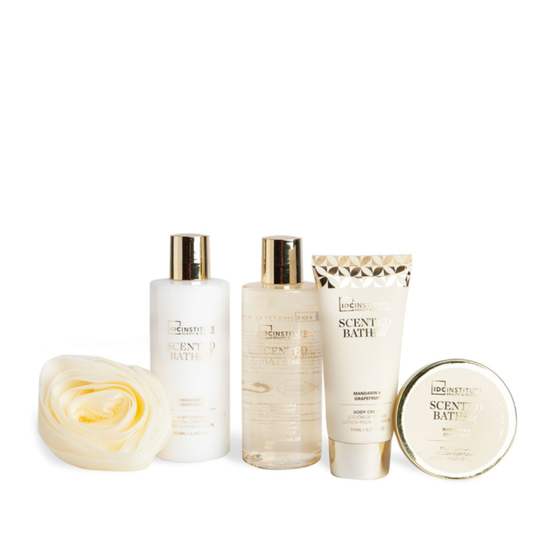 IDC Institute Scented Bath Gold Gift Set Bath Shoe 5pcs - Medaid International