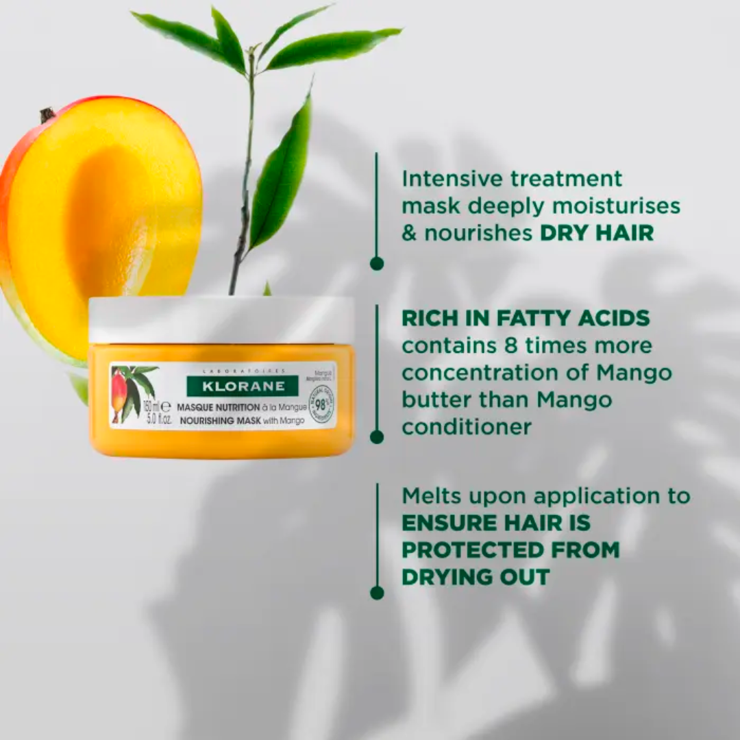 Klorane Mask With Mango Butter For Dry Hair 150ml